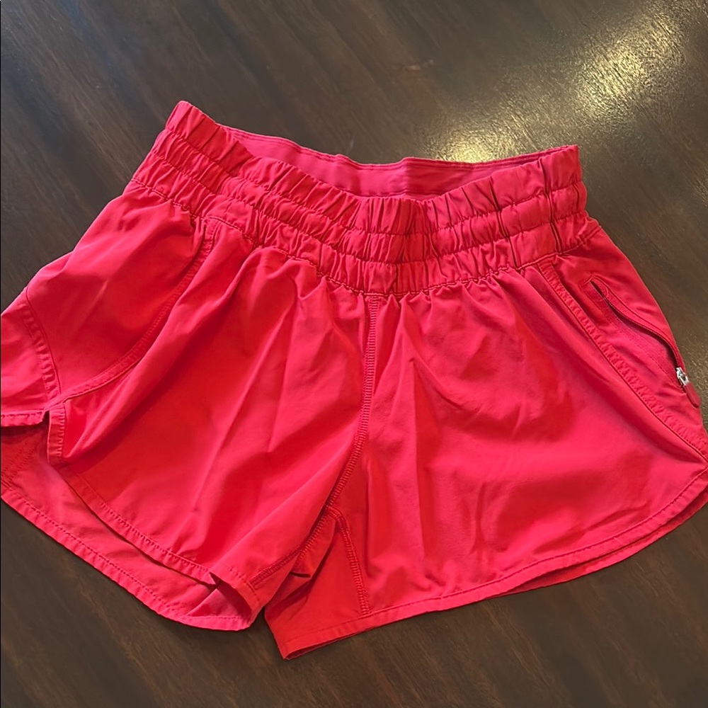 Women's Red Athletic Shorts